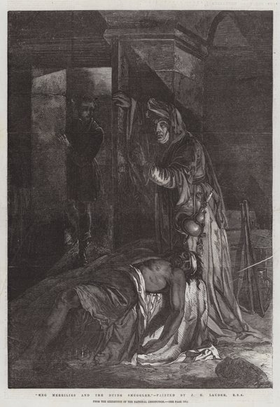 Meg Merrilies and the Dying Smuggler, from the Exhibition of the National Institution by James Eckford Lauder